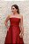 VESTIDO VERMELHO MARSALA TOMARA QUE CAIA COM DETALHE EM RENDA NA CINTURA - Imagem 4