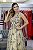 VESTIDO NUDE PRINCESA COM FLORES PRETAS BORDADAS - Imagem 3