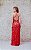 VESTIDO VERMELHO SEREIA TODO BORDADO COM FENDA E DECOTE NAS COSTAS - Imagem 4