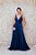 VESTIDO AZUL MARINHO COM DECOTE E FENDA - Imagem 5