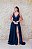 VESTIDO AZUL MARINHO COM DECOTE E FENDA - Imagem 2