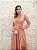 VESTIDO ROSA CHÁ COM MANGAS COMPRIDAS FLUIDO FENDA - Imagem 5