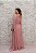 VESTIDO ROSA PLISSADO OMBRO A OMBRO COM MANGAS FLUÍDAS - Imagem 4