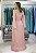 VESTIDO ROSA PLISSADO OMBRO A OMBRO COM MANGAS FLUÍDAS - Imagem 6