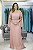 VESTIDO ROSA PLISSADO OMBRO A OMBRO COM MANGAS FLUÍDAS - Imagem 5