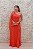 VESTIDO CORAL OMBRO ÚNICO FLUÍDO - Imagem 1