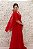 VESTIDO VERMELHO MARSALA COM MANGA CAPA - Imagem 3