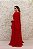 VESTIDO VERMELHO MARSALA COM MANGA CAPA - Imagem 2