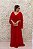VESTIDO VERMELHO MARSALA COM MANGA CAPA - Imagem 1