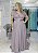 VESTIDO PS LAVANDA COM APLICAÇÃO COM MANGAS E SAIA FLUÍDA - Imagem 3
