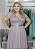 VESTIDO PS LAVANDA COM APLICAÇÃO COM MANGAS E SAIA FLUÍDA - Imagem 2