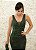 VESTIDO MIDI VERDE ESMERALDA MUSGO DE TULE TODO BORDADO - Imagem 3