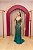 VESTIDO ADK VERDE ESMERALDA TODO EM PEDRARIA EM TULE - Imagem 5