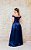 VESTIDO AZUL MARINHO OMBRO A OMBRO COM FENDA - Imagem 4