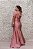 VESTIDO ROSA CHÁ OMBRO A OMBRO COM FENDA ZIBELINE - Imagem 3