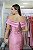 VESTIDO ROSA CHÁ OMBRO A OMBRO COM FENDA ZIBELINE - Imagem 6