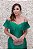 VESTIDO MIDI VERDE ESMERALDA OMBRO A OMBRO ZIBELINE KALANDRA - Imagem 3