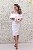 VESTIDO BRANCO OFF WHITE OMBRO A OMBRO ZIBELINE DECOTE ENVELOPE - Imagem 2
