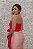 VESTIDO MIDI PINK E ROSA COM LAÇO NA CINTURA COM FENDA - Imagem 3