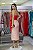 VESTIDO MIDI PINK E ROSA COM LAÇO NA CINTURA COM FENDA - Imagem 9