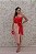 VESTIDO MIDI PINK E ROSA COM LAÇO NA CINTURA COM FENDA - Imagem 1