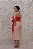 VESTIDO MIDI PINK E ROSA COM LAÇO NA CINTURA COM FENDA - Imagem 2