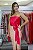 VESTIDO MIDI PINK E ROSA COM LAÇO NA CINTURA COM FENDA - Imagem 7