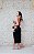 VESTIDO ANNE FERNANDES PRETO MIDI SEREIA COM APLICAÇÕES COLORIDAS - Imagem 4