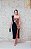VESTIDO ANNE FERNANDES PRETO MIDI SEREIA COM APLICAÇÕES COLORIDAS - Imagem 1