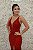 VESTIDO VERMELHO MARSALA DE FENDA TRANSPASSADA DECOTE - Imagem 3