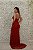 VESTIDO VERMELHO MARSALA DE FENDA TRANSPASSADA DECOTE - Imagem 2