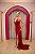VESTIDO VERMELHO MARSALA DE FENDA TRANSPASSADA DECOTE - Imagem 2