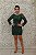 VESTIDO CURTO VERDE ESMERALDA DE PAETÊ COM MANGAS - Imagem 1