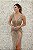 VESTIDO NY NUDE E DOURADO COM FENDA E DECOTE - Imagem 3