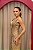 VESTIDO NY NUDE E DOURADO COM FENDA E DECOTE - Imagem 2