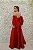 VESTIDO VERMELHO MARSALA TOMARA QUE CAIA COM MANGA BUFANTE REMOVÍVEL - Imagem 2
