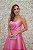 VESTIDO MIDI ROSA CHICLETE COM DECOTE TRANSPASSADO ZIBELINE - Imagem 3
