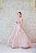 VESTIDO SALMÃO ORGANZA COM BUSTO BORDADO - Imagem 1