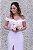 VESTIDO MIDI OMBRO A OMBRO CRYS BRANCO OFF WHITE - Imagem 3