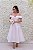 VESTIDO OMBRO A OMBRO OFF WHITE BRANCO COSH MIDI EM ZIBELINE - Imagem 1
