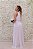 VESTIDO LONGO FRENTE ÚNICA DETALHE LATERAL TULE BRANCO OFF WHITE PLISSADO - Imagem 3