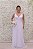 VESTIDO LONGO DECOTE BRANCO OFF WHITE COM ALCINHA PLISSADO - Imagem 1
