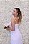 VESTIDO LONGO DECOTE BRANCO OFF WHITE COM ALCINHA PLISSADO - Imagem 4