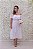 VESTIDO BRANCO MIDI PLISSADO COM DETALHE OMBRO A OMBRO FOLHOS - Imagem 2