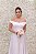 VESTIDO MIDI BRANCO SEDA OMBRO A OMBRO PRINCESA - Imagem 4