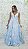 VESTIDO AZUL SERENITY PRINCESA COM FLORES BORDADAS - Imagem 3