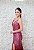 VESTIDO ADK VERMELHO MARSALA TODO EM PEDRARIA DECOTE FENDA - Imagem 2