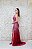 VESTIDO ADK VERMELHO MARSALA TODO EM PEDRARIA DECOTE FENDA - Imagem 4