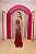 VESTIDO ADK VERMELHO MARSALA TODO EM PEDRARIA DECOTE FENDA - Imagem 3