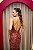 VESTIDO ADK VERMELHO MARSALA TODO EM PEDRARIA DECOTE FENDA - Imagem 2